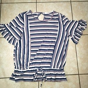 Red White and Blue Shirt Womens Large C